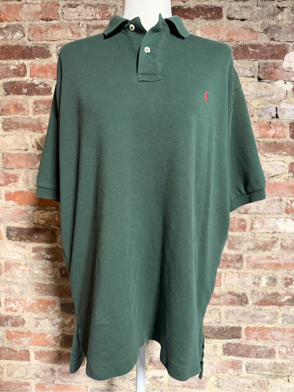 Vintage Polo Ralph Lauren Shirt Mens Medium Green Red Pony Blue Tag 90s Y2K